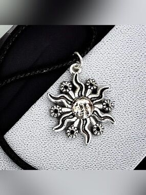 5 For $25💫Silver Cosmic Celestial Sun Pendant Necklace
